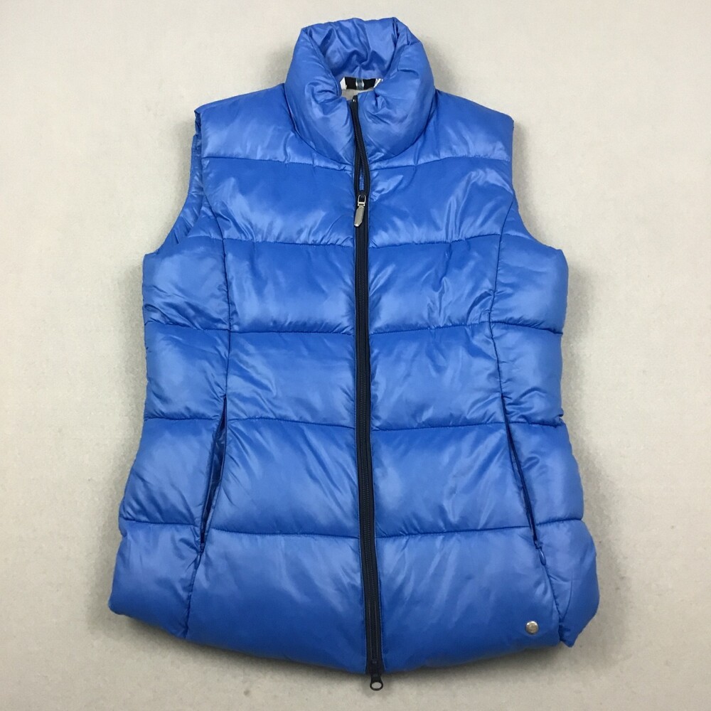 BMW Puffer Vest Men Small Blue Quilted Full Zip Outerwear Official Jacket S